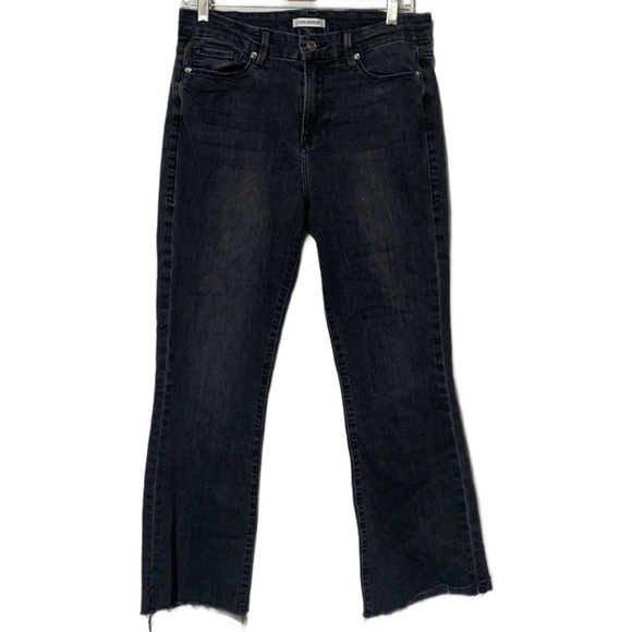 Good American Cropped Raw Hem Boot Jeans - Picture 1 of 9